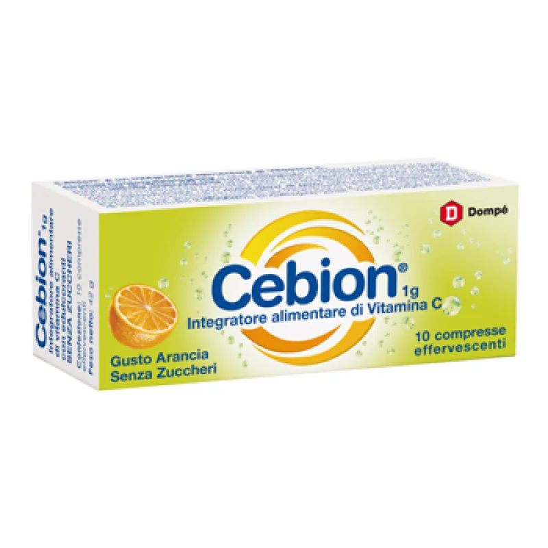 Cebion Integratore di Vitamina C gusto arancia per il sistema immunitario 10 compresse - farmavitality.it