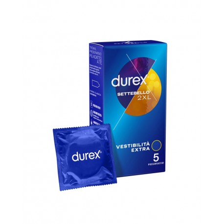Durex Settebello 2XL Vestibilità extra 5 pezzi - farmavitality.it