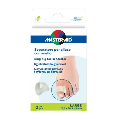 SEPARATORE ALLUCE MASTER-AID FOOTCARE CON ANELLO LARGE 2 PEZZI D4 - farmavitality.it