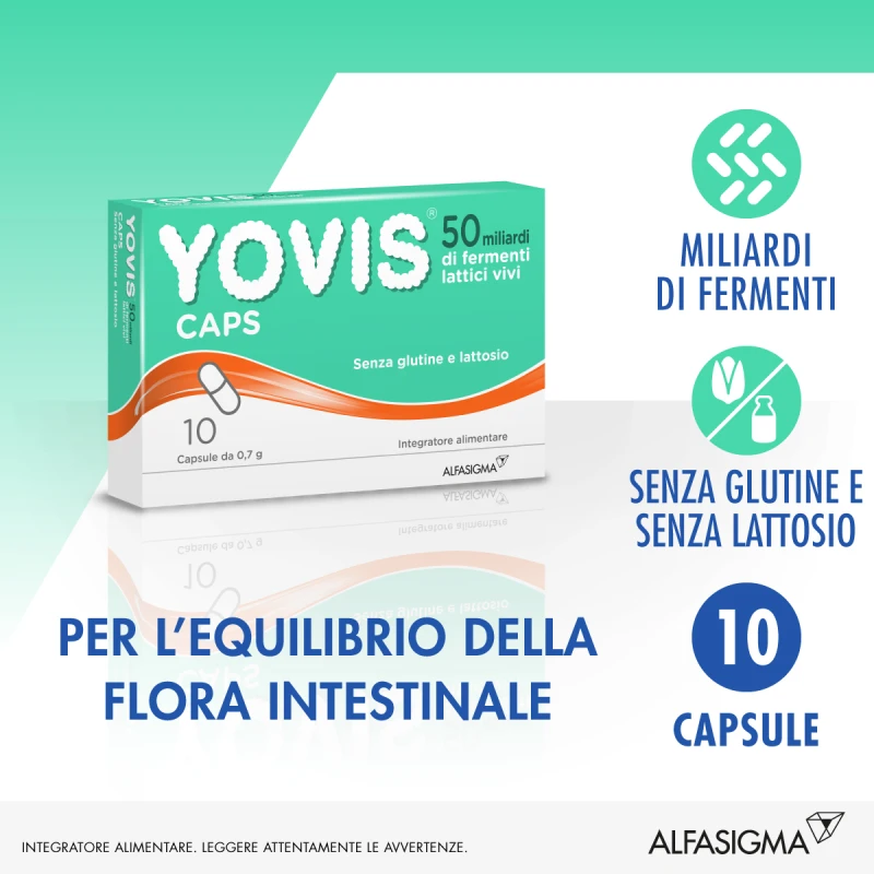 Alfasigma Yovis Caps Fermenti Lattici Vivi 10 Capsule - farmavitality.it