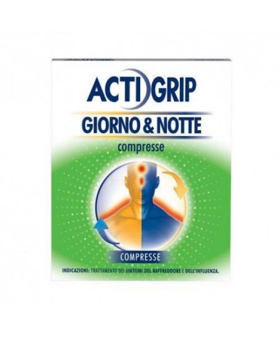 Actigrip Giorno & Notte 12 + 4 Compresse - farmavitality.it