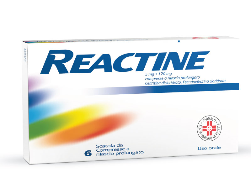 REACTINE*6CPR 5MG+120MG RP - farmavitality.it