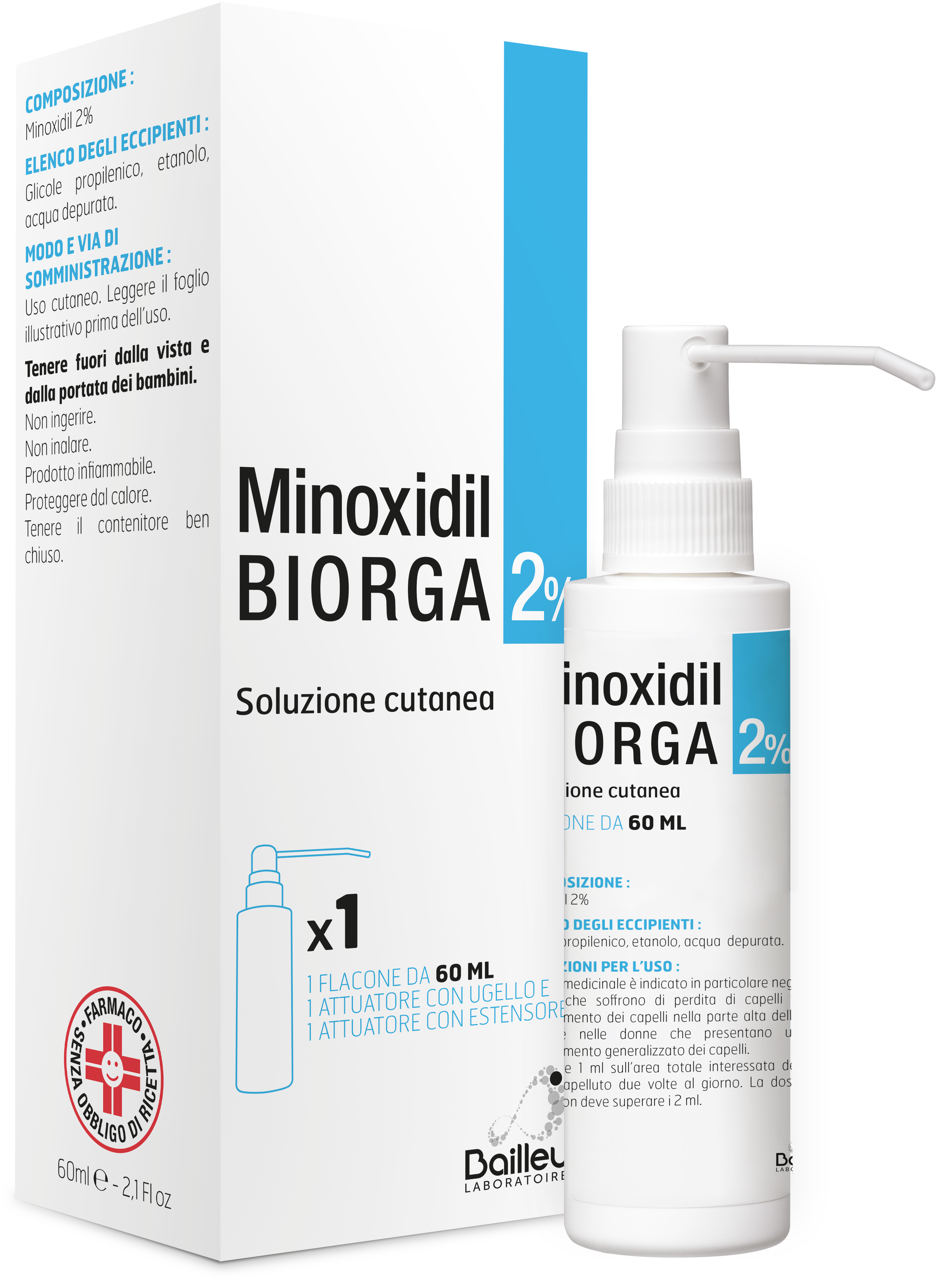 MINOXIDIL BIORGA*SOL CUT60ML2% - farmavitality.it