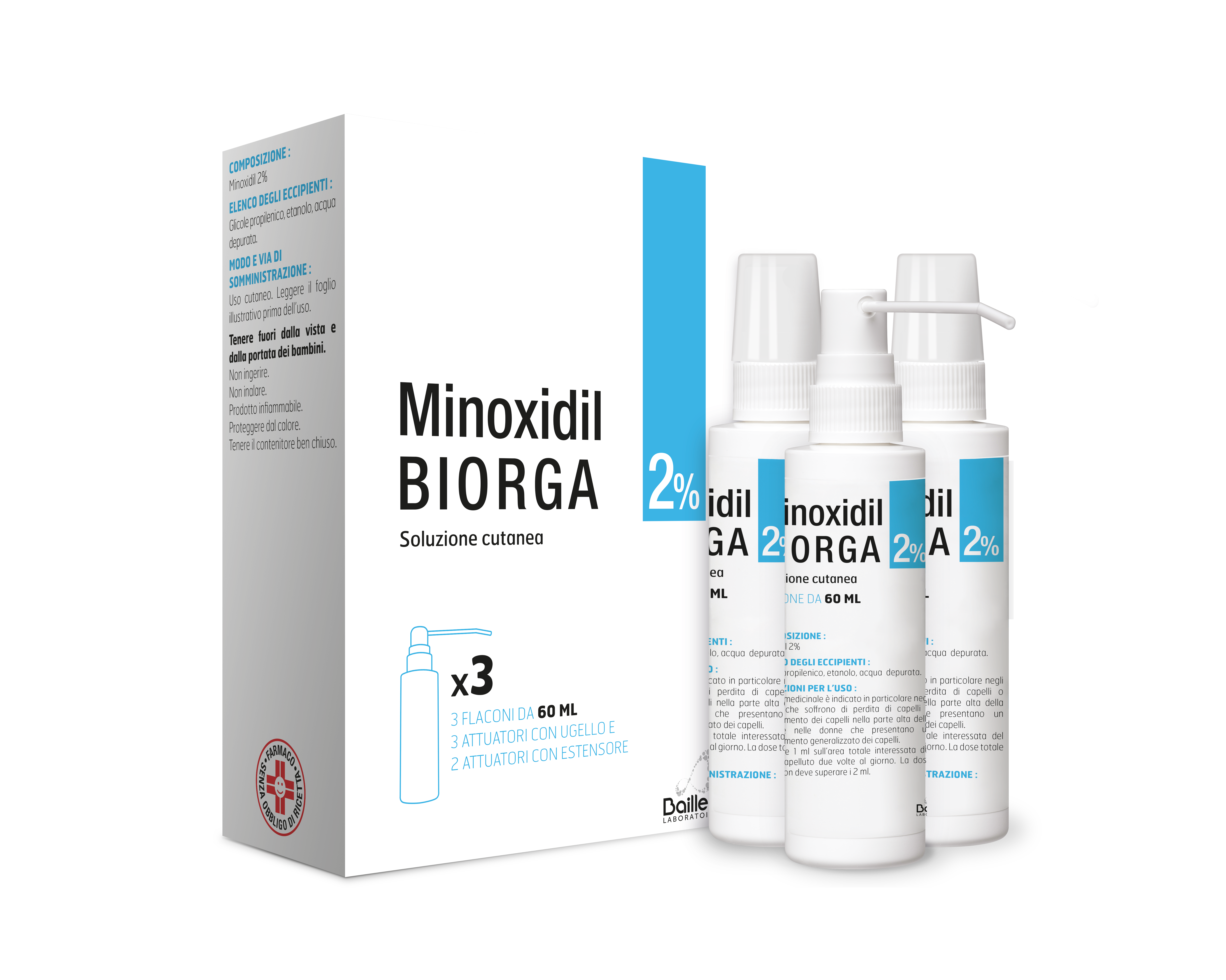 MINOXIDIL BIORGA*SOL CUT 3FL2% - farmavitality.it