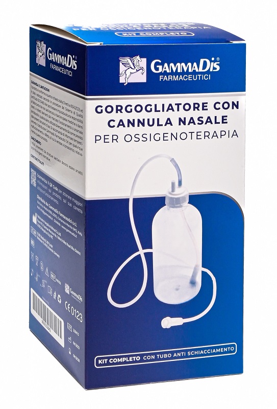 GORGOGLIATORE PER OSSIGENOTERAPIA CON OCCHIALE + CANNULA NASALE GAMMADIS - farmavitality.it