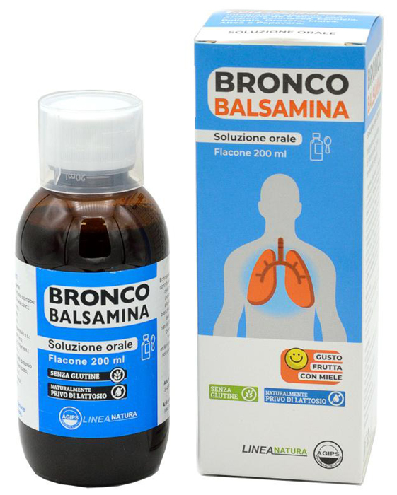 BRONCOBALSAMINA SOLUZIONE ORALE 200 ML GUSTO FRUTTA CON MIELE - farmavitality.it