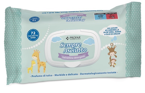 Salviettine Umidificate Sempre Asciutto 72 Pezzi Profar - farmavitality.it