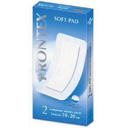 GARZA COMPRESSA PRONTEX SOFT PAD AUTOADESIVA 10X20CM 2 PEZZI - farmavitality.it