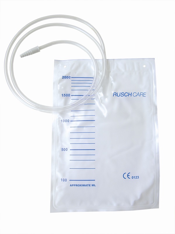SACCA DI RACCOLTA URINA DA LETTO MONOUSO NON STERILE CAPACITA' 2000 ML CON TUBO DI RACCORDO LUNGHEZZA 90 CM DIAMETRO 5X7 MM VALVOLA DI NON RITORNO 1 GANCIO 30 PEZZI - farmavitality.it