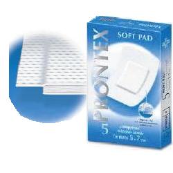 GARZA PRONTEX SOFT PAD COMPRESSA 5X7 CM 5 PEZZI - farmavitality.it