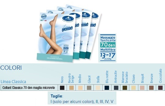 SAUBER COLLANT 70 DENARI MAGLIA MICRORETE NEUTRO BEIGE 3 LINEA CLASSICA - farmavitality.it