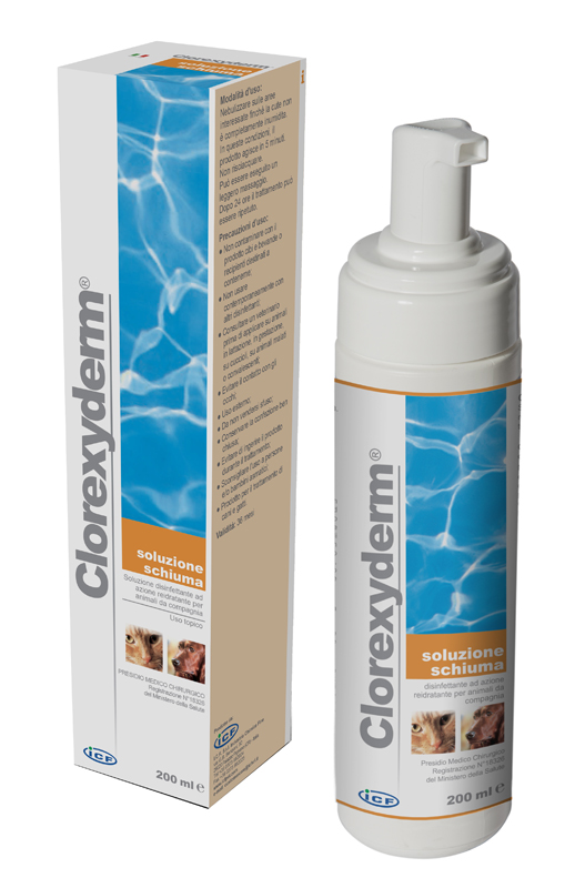 CLOREXYDERM SOLUZIONE SCHIUMA 200 ML - farmavitality.it