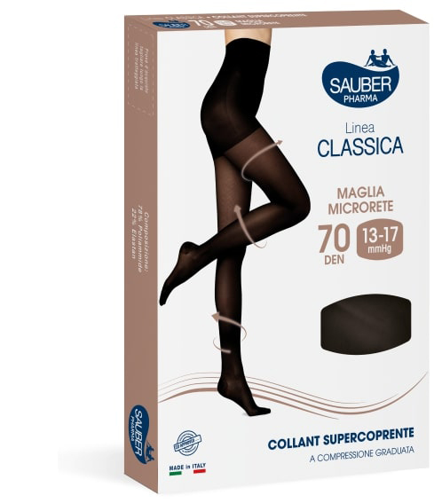 SAUBER COLLANT COPRENTE 70 MAGLIA LISCIA NERO 3 LINEA CLASSICA - farmavitality.it