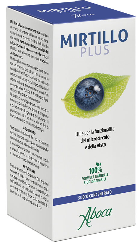 MIRTILLO PLUS SUCCO CONCENTRATO 100 ML - farmavitality.it