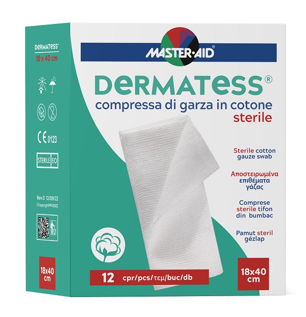 GARZA IDROFILA DERMATESS COT 18X40 12 PEZZI - farmavitality.it