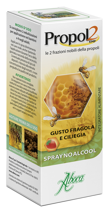 PROPOL2 EMF SPRAY NO ALCOOL FRAGOLA E CILIEGIA 30 ML - farmavitality.it