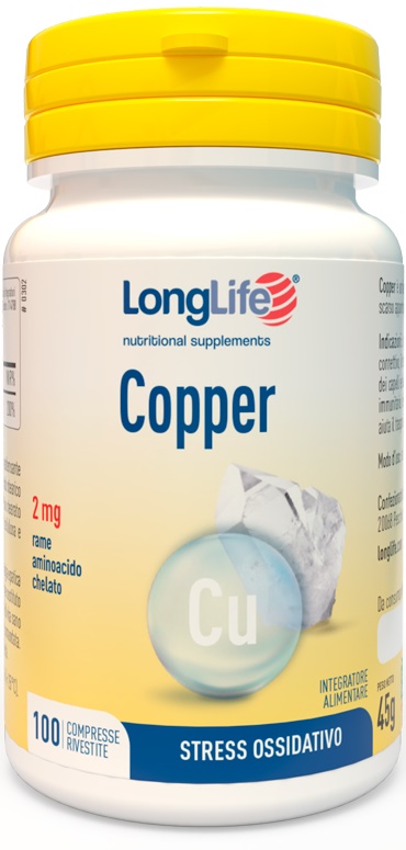 LONGLIFE COPPER 2 MG 100 COMPRESSE - farmavitality.it
