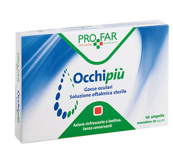 OCCHIPIU' GOCCE OCULARI RINFRESCANTI 10 FL DA 0,5 ML PROFAR - farmavitality.it