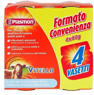 PLASMON OMOGENEIZZATO VITELLO 4 X 80 G - farmavitality.it