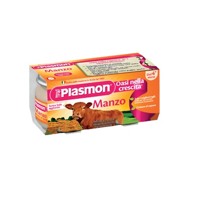 PLASMON OMOGENEIZZATO MANZO 4 X 80 G - farmavitality.it