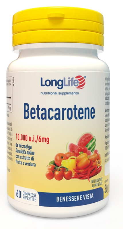LONGLIFE BETACAROTENE 60 COMPRESSE - farmavitality.it