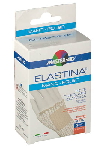 RETE TUBOLARE ELASTICA IPOALLERGENICA MASTER-AID ELASTINA MANO/POLSO 3 MT IN TENSIONE CALIBRO 3 CM - farmavitality.it