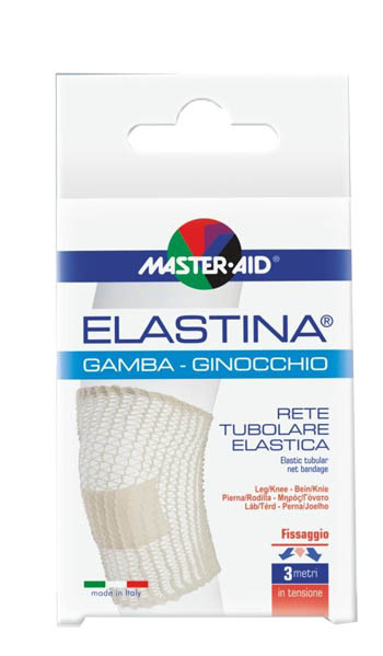RETE TUBOLARE ELASTICA IPOALLERGENICA MASTER-AID ELASTINA GAMBA/GINOCCHIO 3 MT IN TENSIONE CALIBRO 5 CM - farmavitality.it