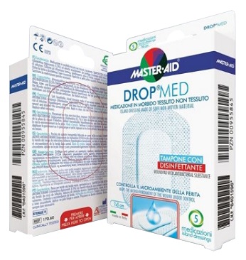 MEDICAZIONE COMPRESSA AUTOADESIVA DERMOATTIVA IPOALLERGENICA AERATA MASTER-AID DROP MED 10,5X15 5 PEZZI - farmavitality.it