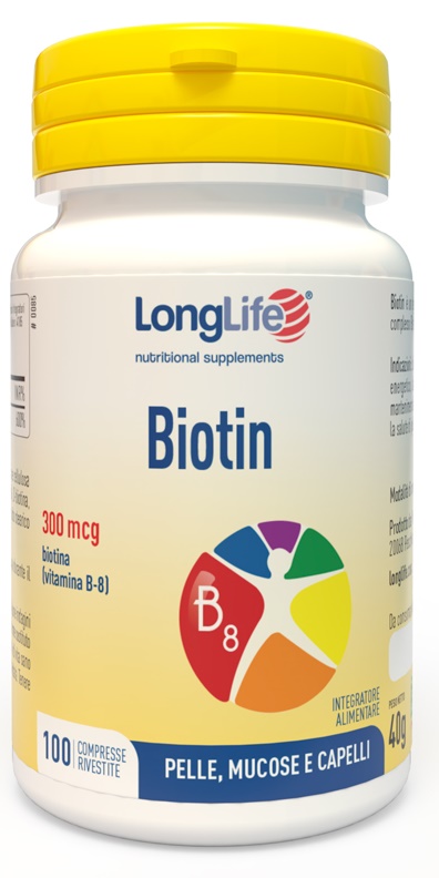 Longlife Biotin Integratore per la Pelle - 100 Compresse - farmavitality.it