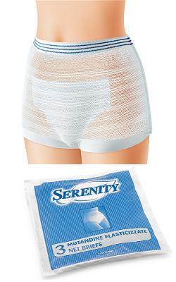 MUTANDINA ELASTICA RETTANGOLARE A RETE SERENITY M 3 PEZZI - farmavitality.it