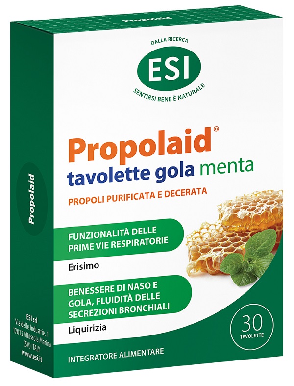 ESI PROPOLAID PROPOLGOLA MENTA 30 TAVOLETTE - farmavitality.it