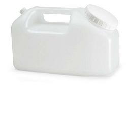 CONTENITORE A TANICA PER LA RACCOLTA DELLE URINE 24 ORE,IN POLIETILENE TRASPARENTE+TAPPO A VITE CON SCALA GRADUATA DA 500 A 2500ML - farmavitality.it