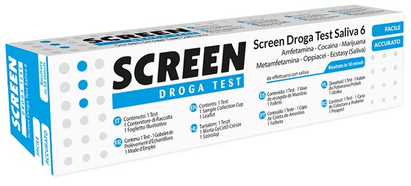 DROGA TEST CHE RILEVA 6 DROGHE TRAMITE SALIVA RISULTATO PER OGNI DROGA ANALIZZATA SCREEN DROGA TEST SALIVA 6 - farmavitality.it