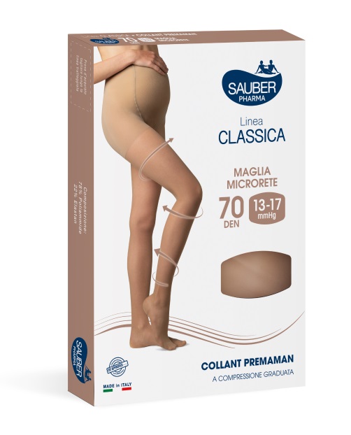 SAUBER COLLANT 70 DENARI PREMAMAN MAGLIA MICRORETE NEUTRO BEIGE 2 LINEA CLASSICA - farmavitality.it