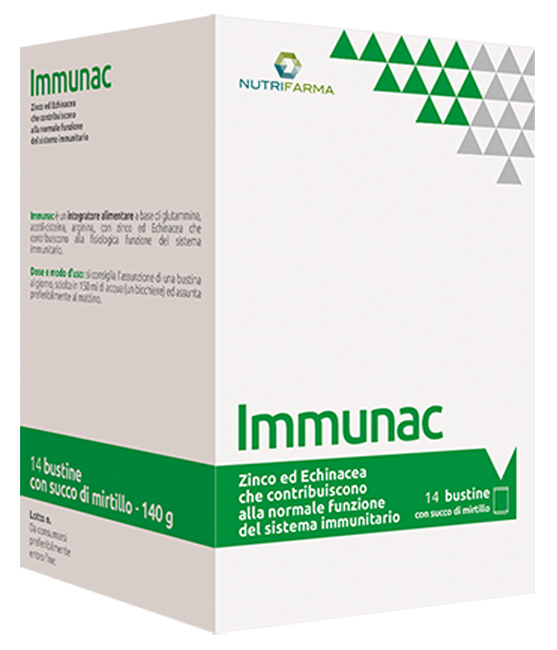 IMMUNAC 14 BUSTINE 10 G CON SUCCO DI MIRTILLO - farmavitality.it