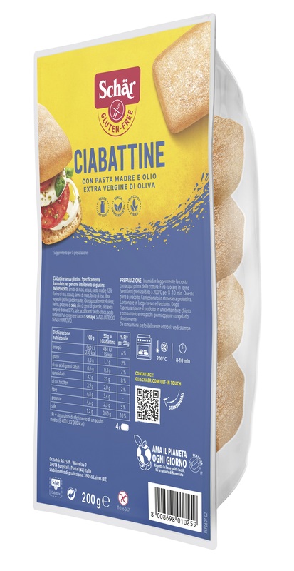 Schar Ciabattine Precotte Dietetiche Senza Glutine 200g - farmavitality.it