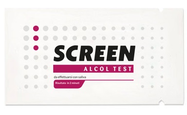 ALCOL TEST MONOUSO RILEVA ALCOL NELL'ORGANISMO TRAMITE SALIVA SCREEN ALCOL TEST - farmavitality.it