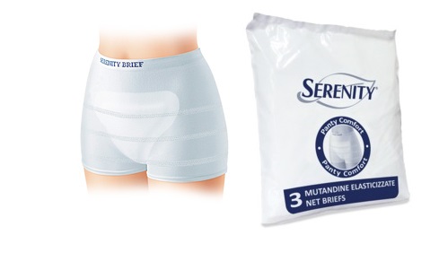 MUTANDINA A RETE PER INCONTINENZA SERENITY PANTY COMFORT L 3 PEZZI - farmavitality.it