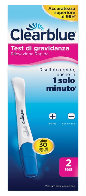 TEST DI GRAVIDANZA CLEARBLUE RILEVAZIONE RAPIDA 2 PEZZI - farmavitality.it