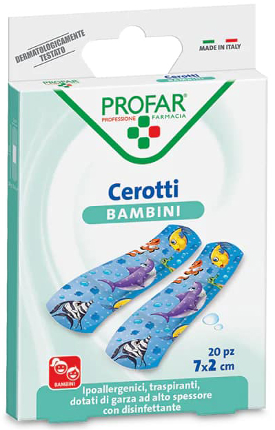 CEROTTO BAMBINI 7X2 CM 20 PEZZI PROFAR - farmavitality.it