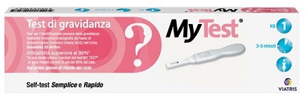 TEST DI GRAVIDANZA RAPIDO HCG MYTEST 1 PEZZO - farmavitality.it