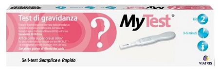 TEST DI GRAVIDANZA RAPIDO HCG MYTEST 2 PEZZI - farmavitality.it
