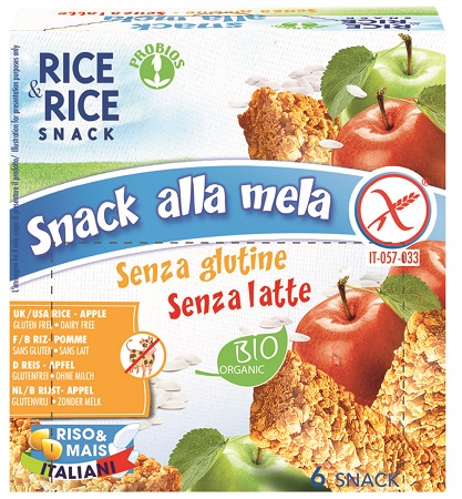RICE&RICE SNACK DI RISO ALLA MELA 6 X 21 G - farmavitality.it