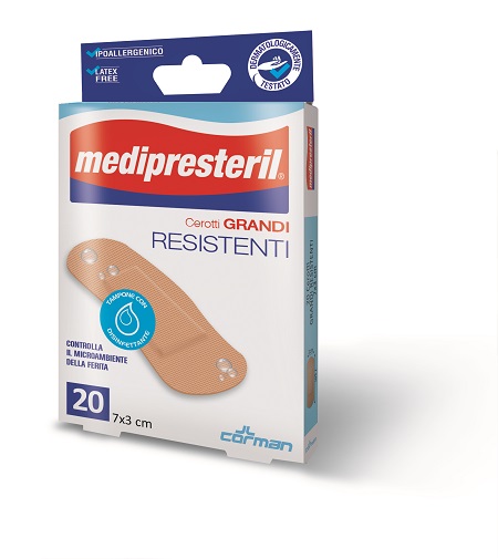 CEROTTO GRANDE MEDIPRESTERIL RESISTENTE 7X3CM 20 PEZZI - farmavitality.it