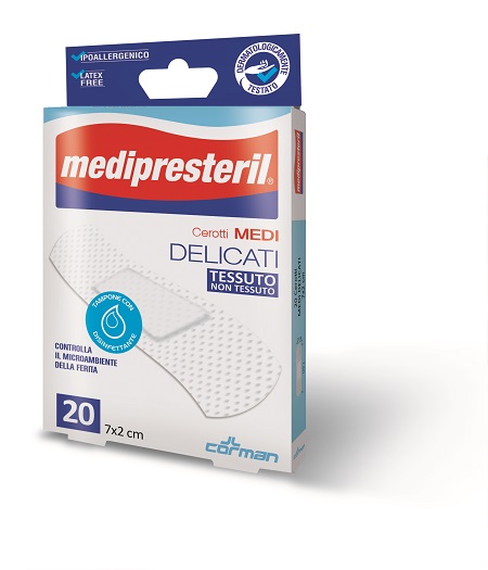 CEROTTO MEDIO MEDIPRESTERIL DELICATO TNT 7X2CM 20 PEZZI - farmavitality.it
