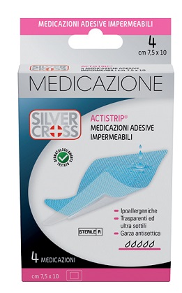 SILVER CROSS ACTISTRIP MEDICAZIONE ADESIVA 7,5X10 CM 4 PEZZI - farmavitality.it