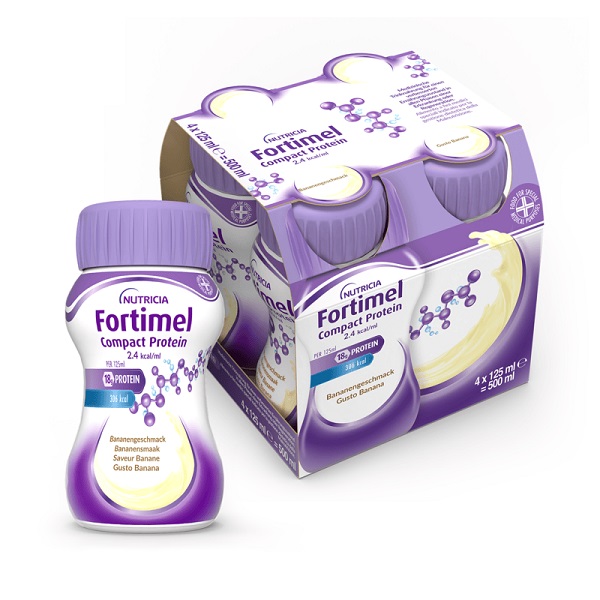 FORTIMEL COMPACT PROTEIN BANANA 4 BOTTIGLIE 125 ML - farmavitality.it