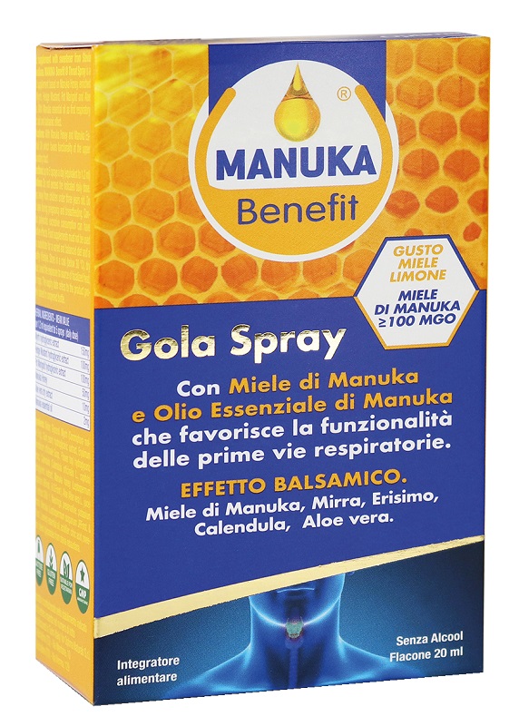 MANUKA BENEFIT GOLA SPRAY 20 ML - farmavitality.it