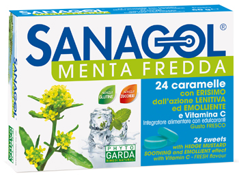 SANAGOL MENTA FREDDA 24 CARAMELLE - farmavitality.it