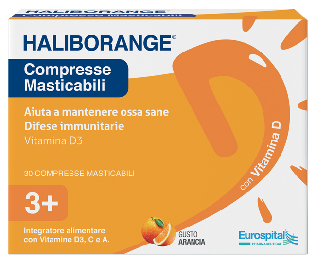Haliborange 30 Compresse Masticabili Integratore per le Ossa dei Bambini - farmavitality.it